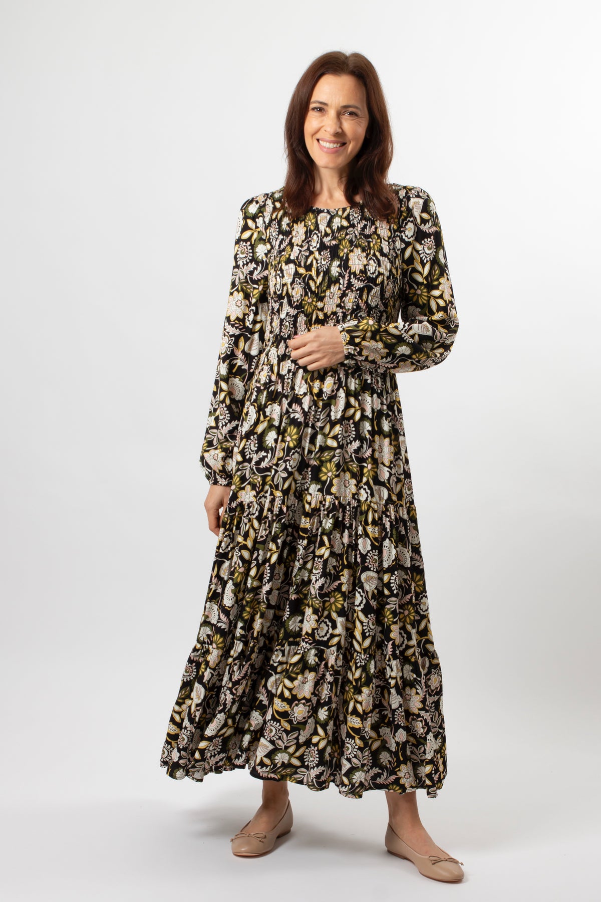 Hazel Dress Fold Floral