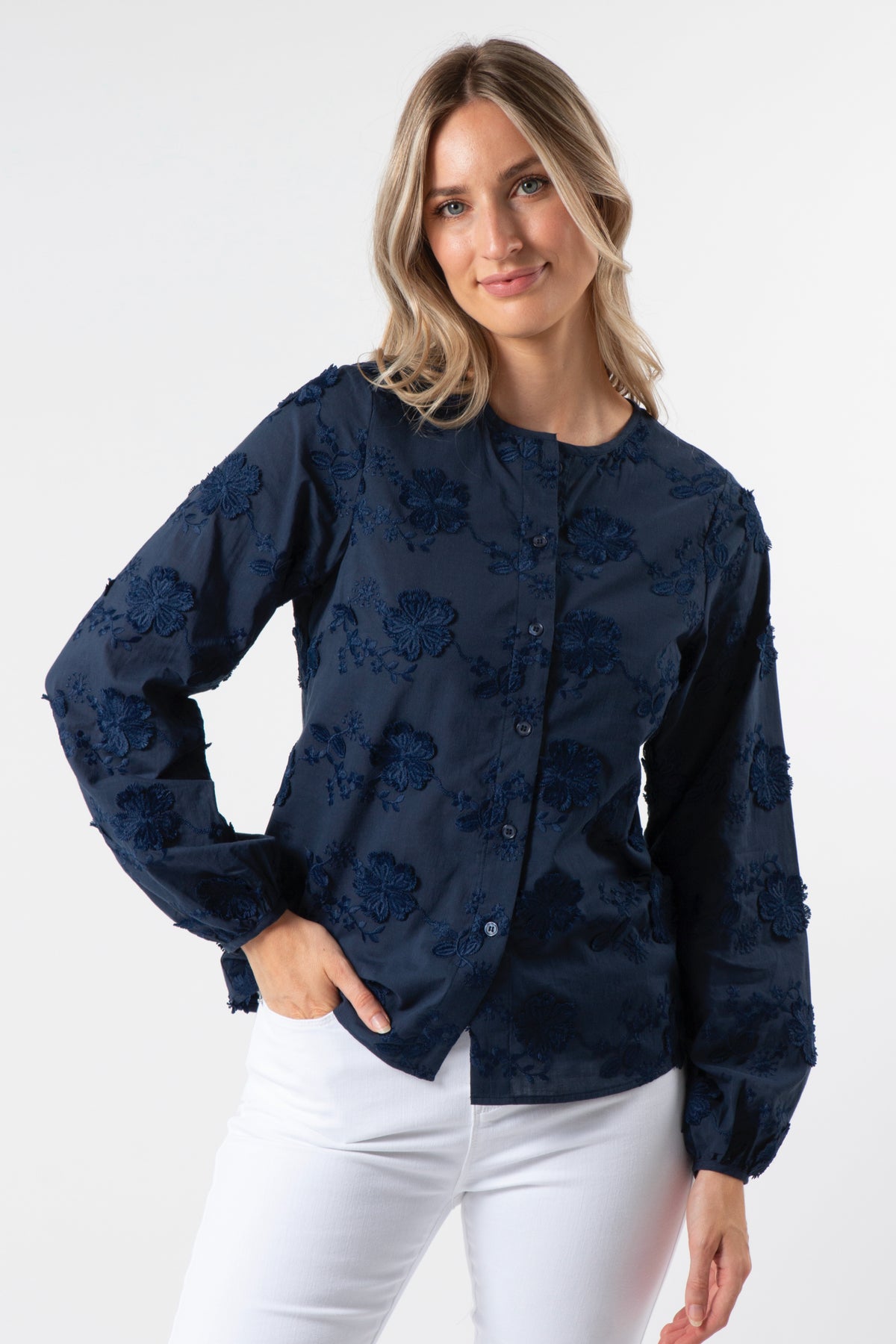 Frida Blouse Navy