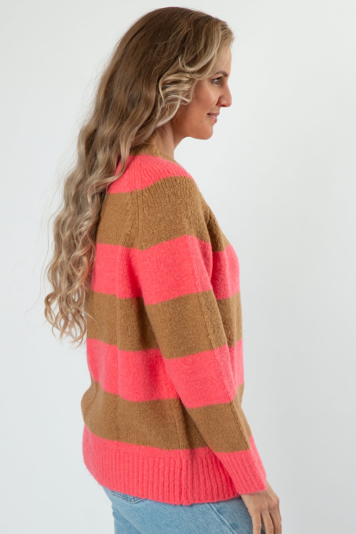 Layla Jumper Bubblegum Stripe