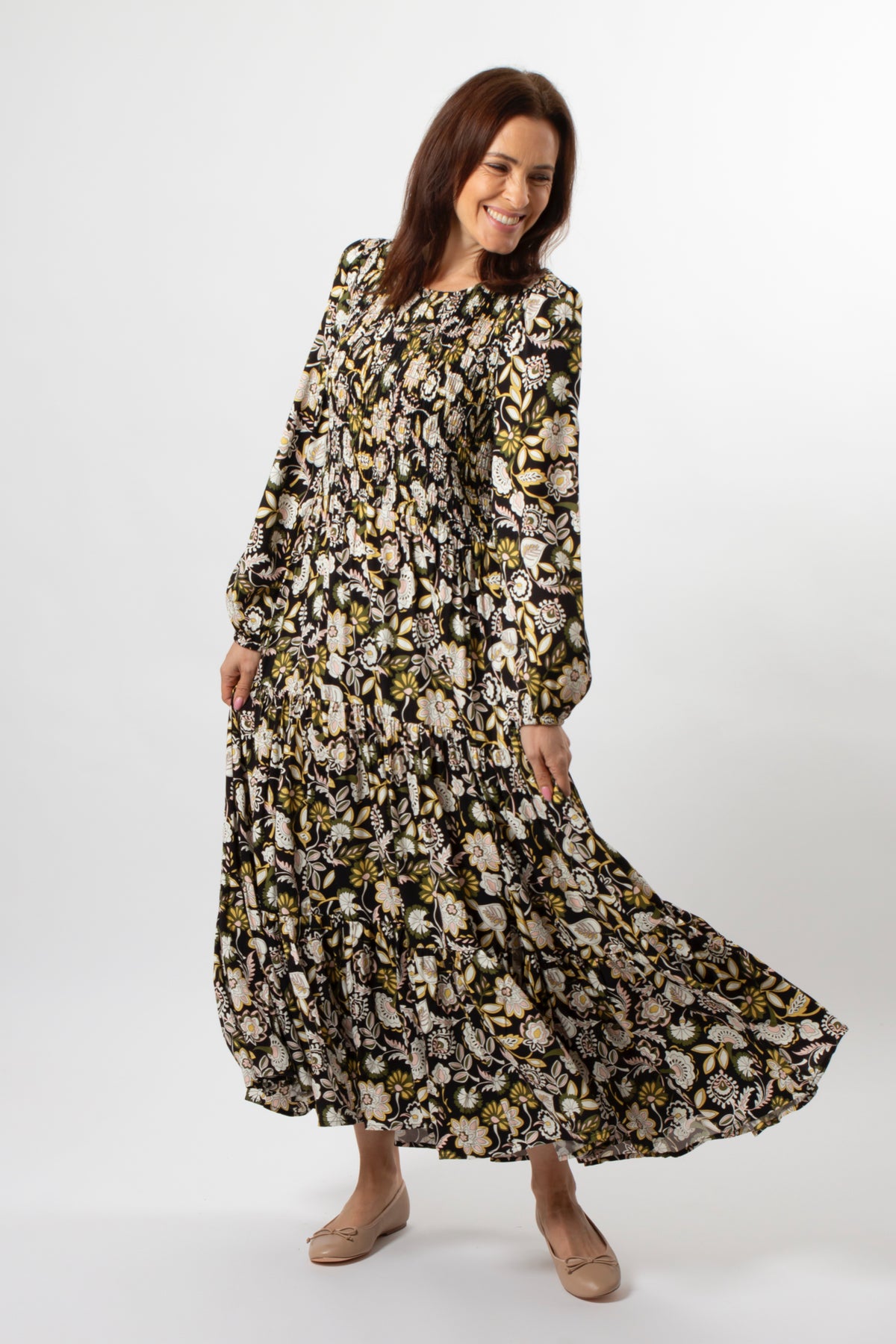 Hazel Dress Fold Floral