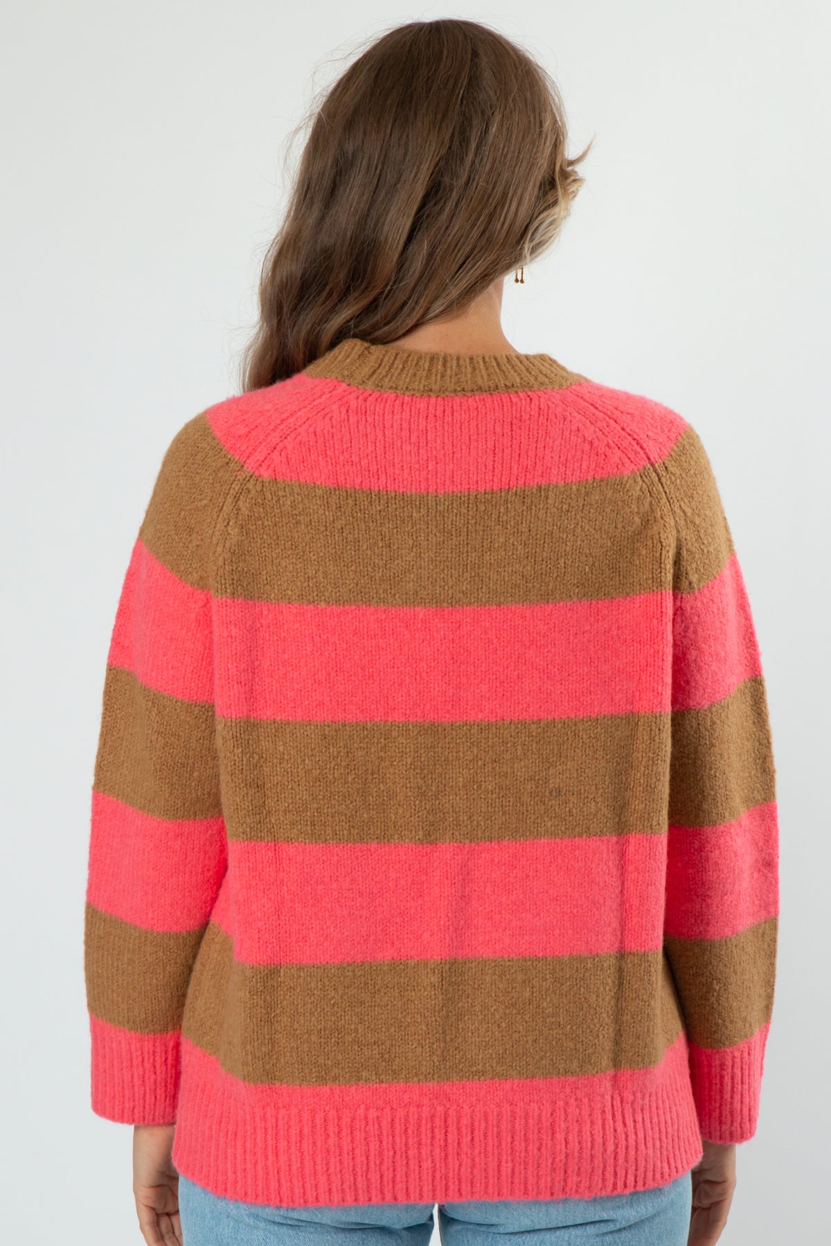 Layla Jumper Bubblegum Stripe