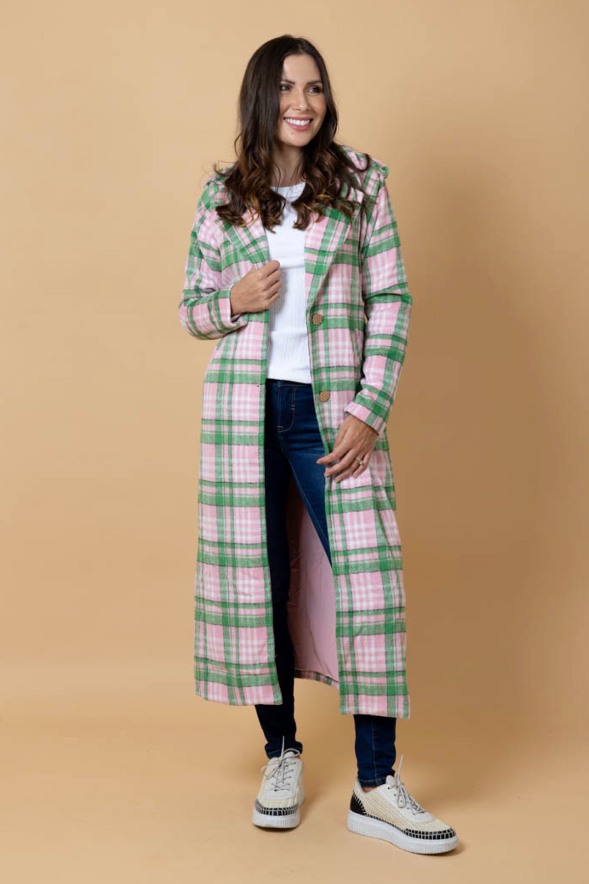 Gemma Coat Pink Tartan