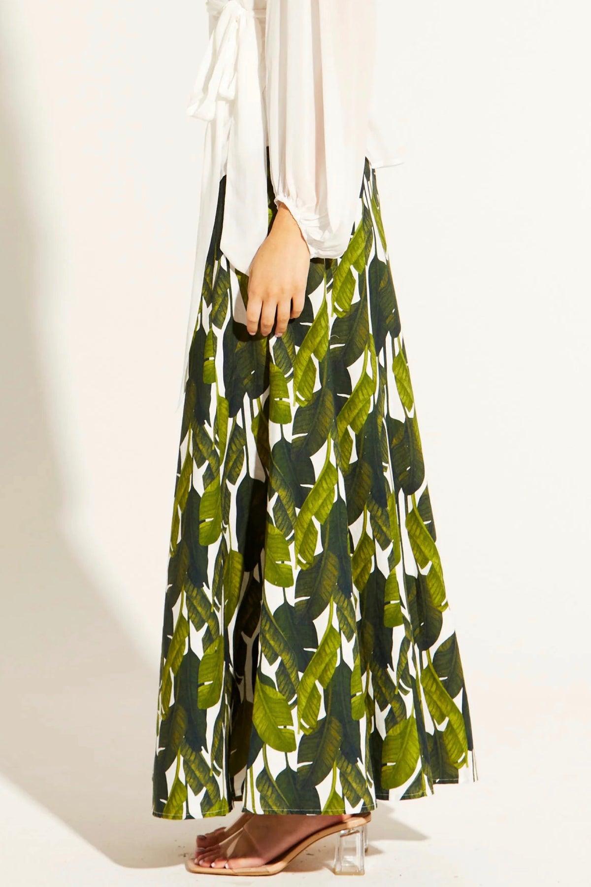 Storyteller Panel Skirt Leaf