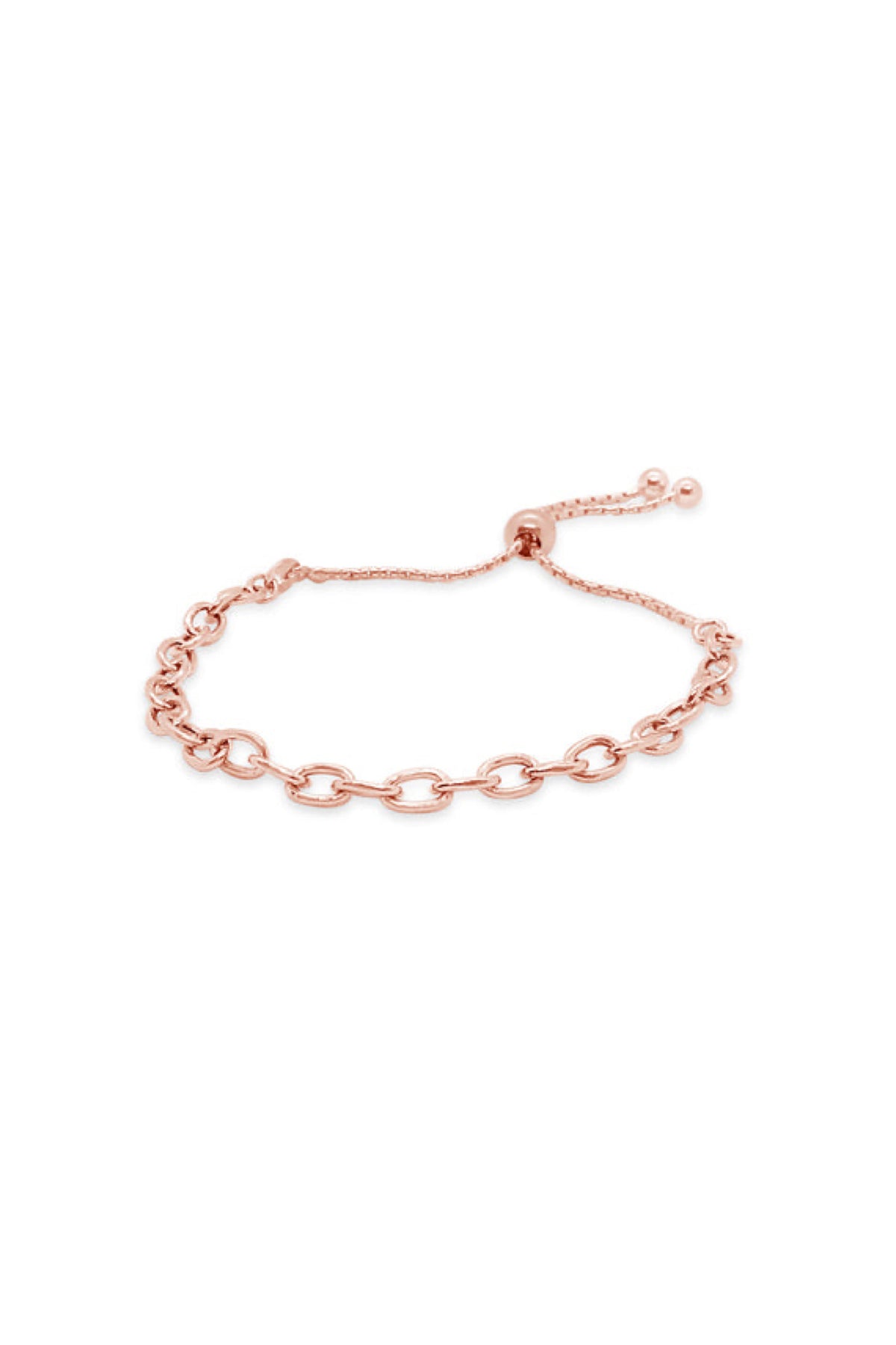 Rose Gold Plate Lariat Bracelet