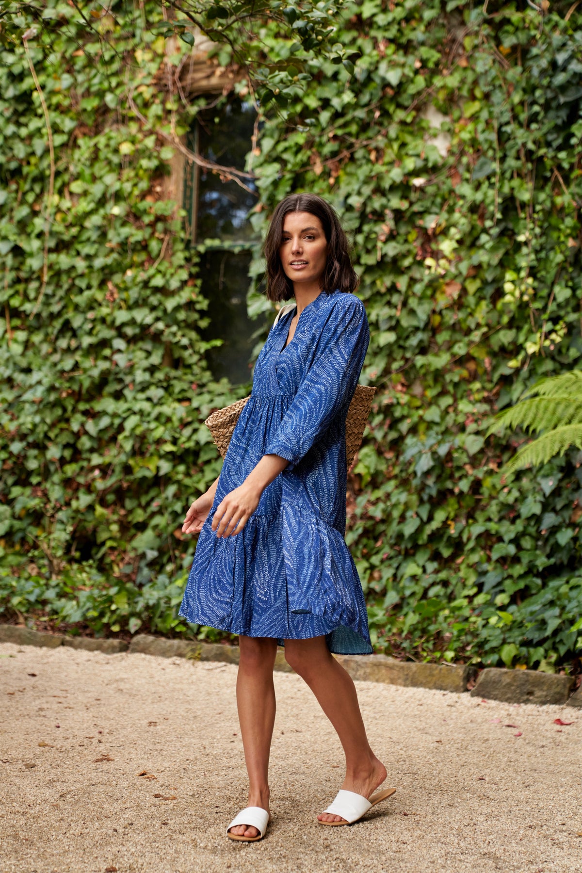 Georgiana Dress Blue Print