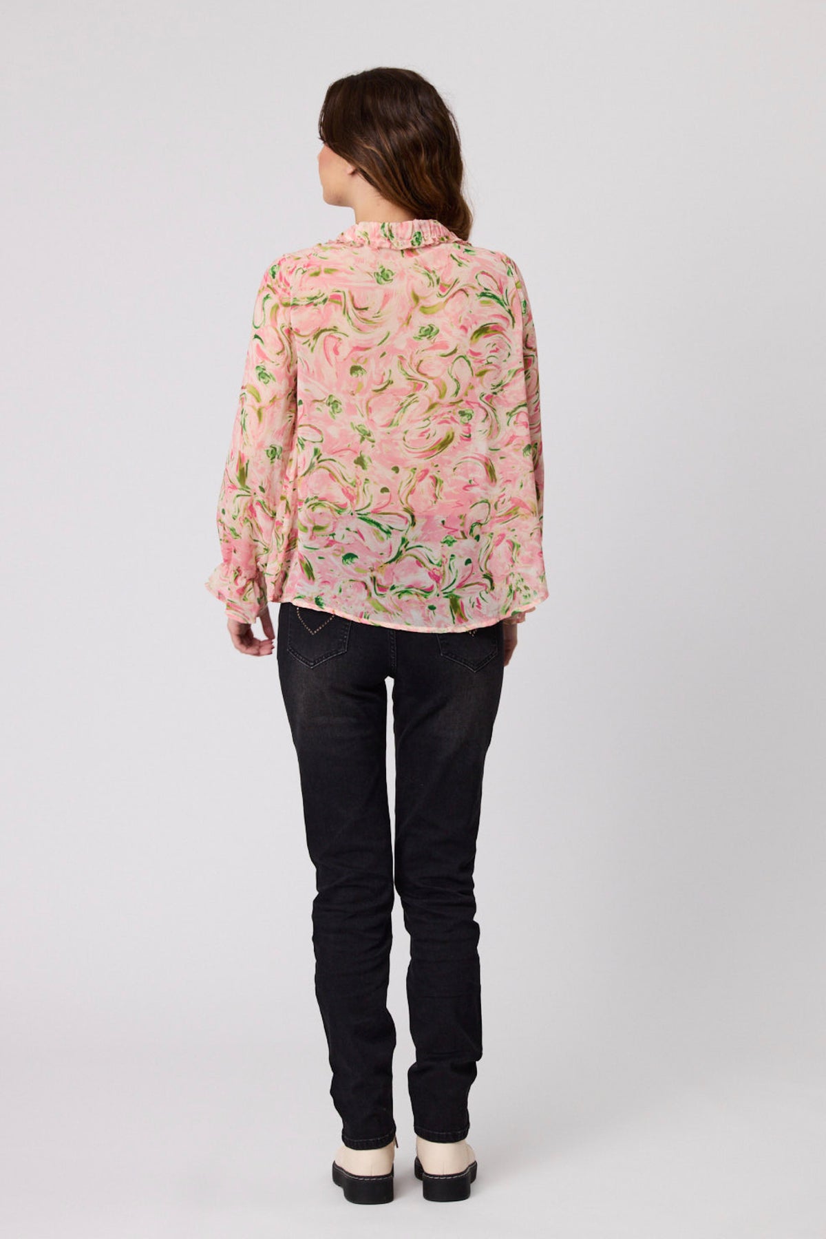 Sienna Ruffle Blouse Pink