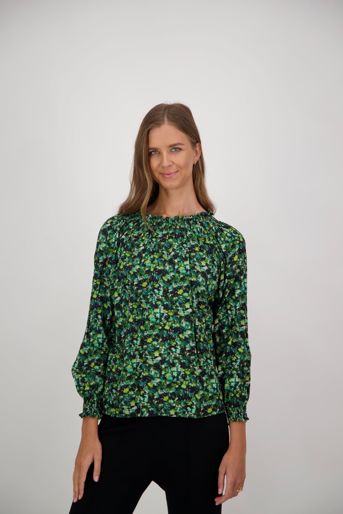 Carolina Top Green Floral