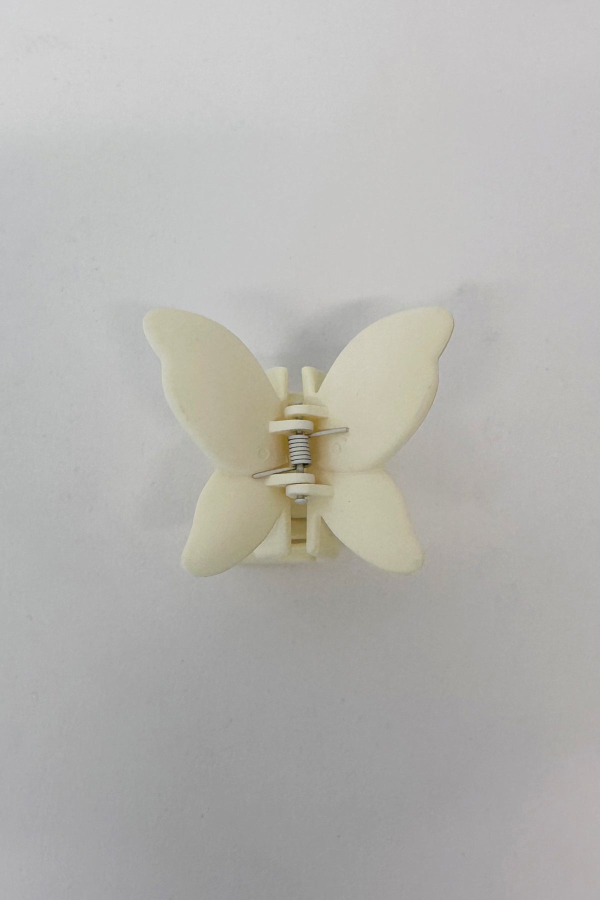 Hair Grip Butterfly Matt White