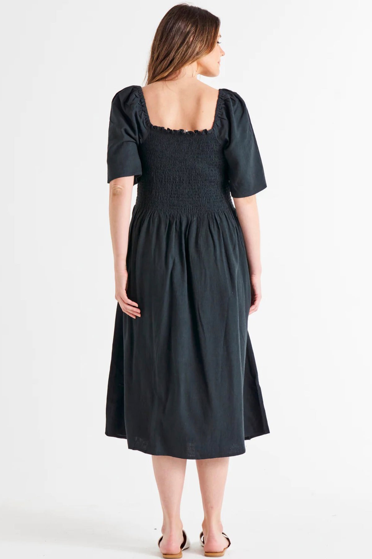 Ingrid Shoulder Dress Coal