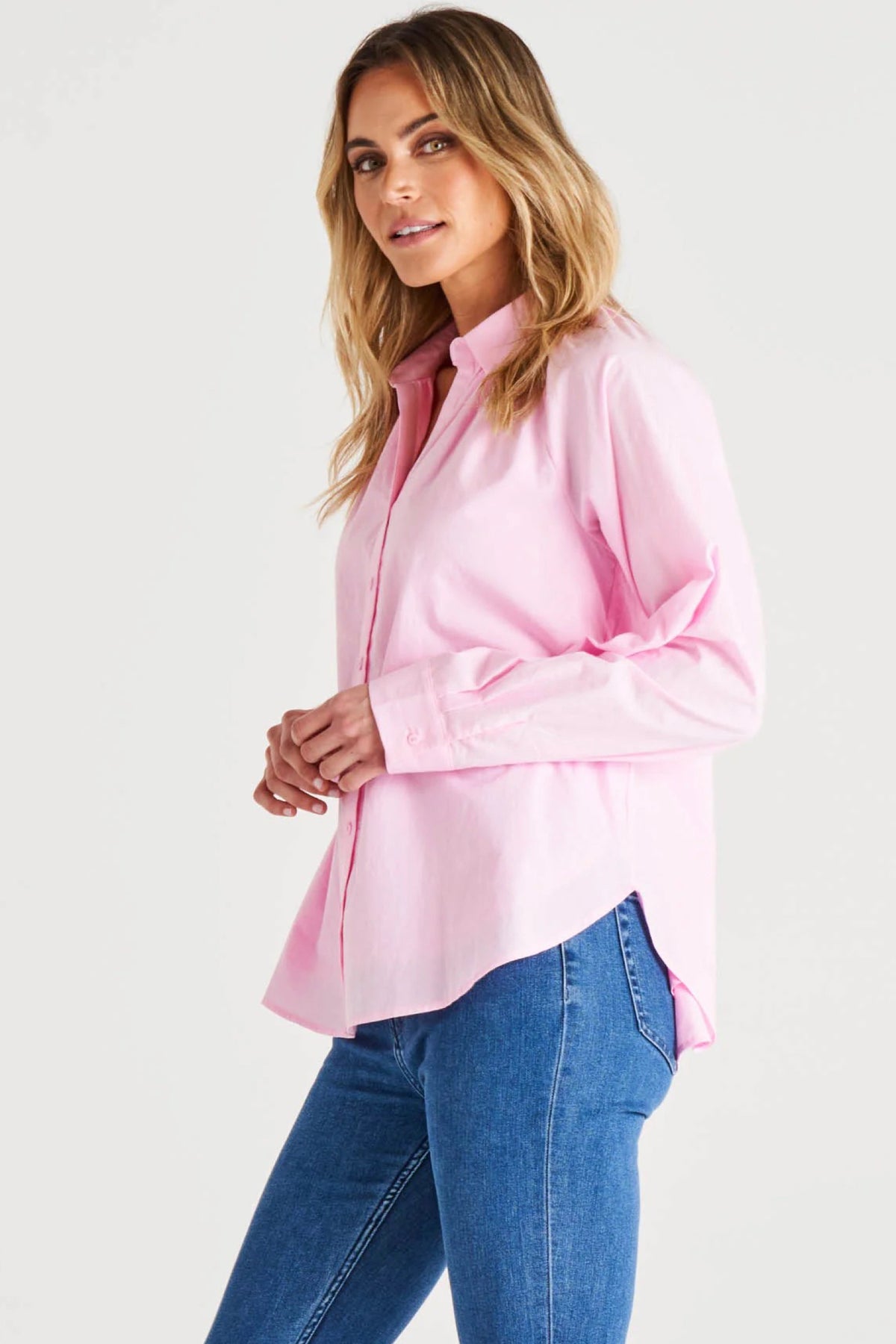 Jackie Cotton Blouse Blush Pink