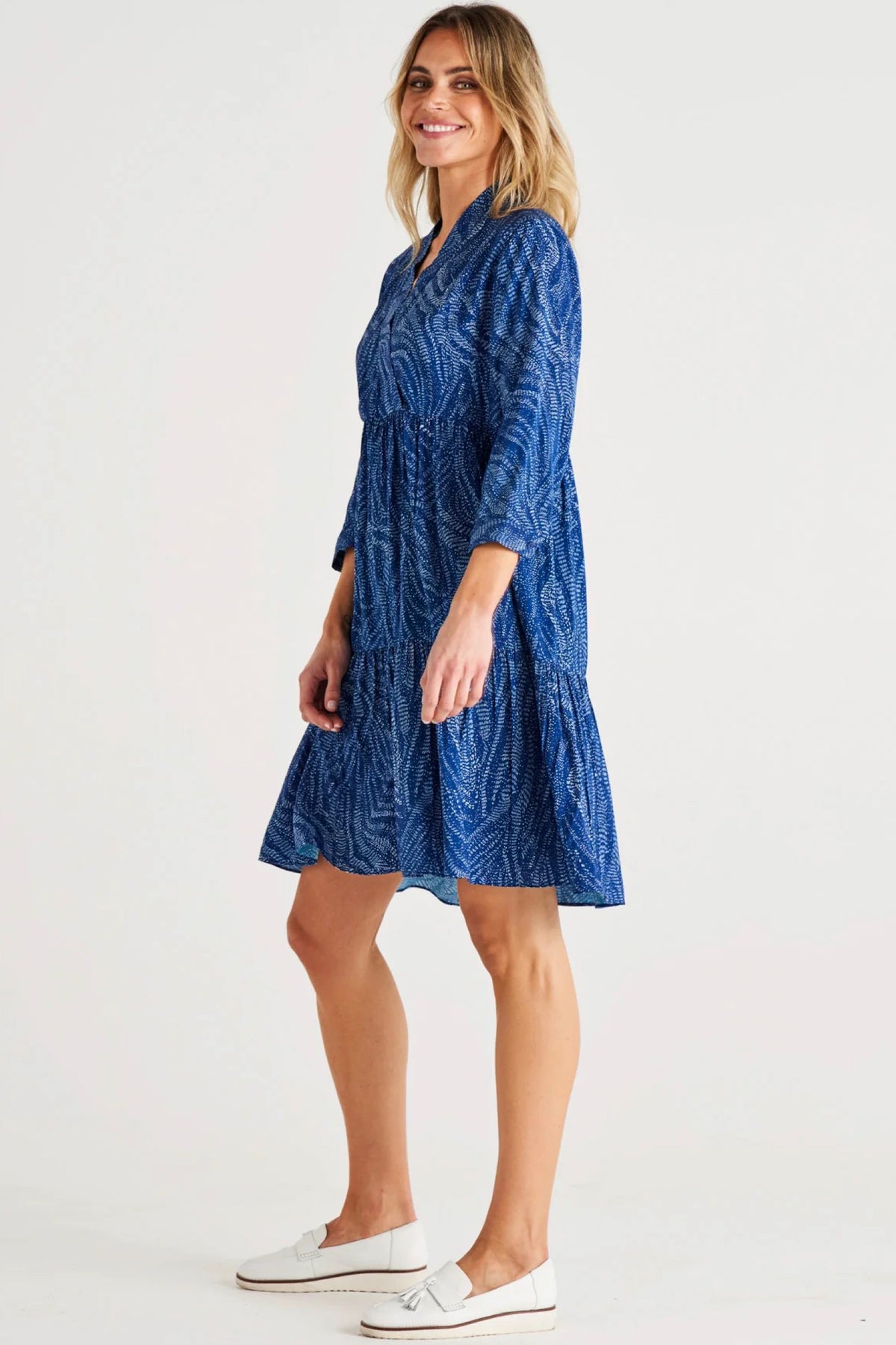 Georgiana Dress Blue Print