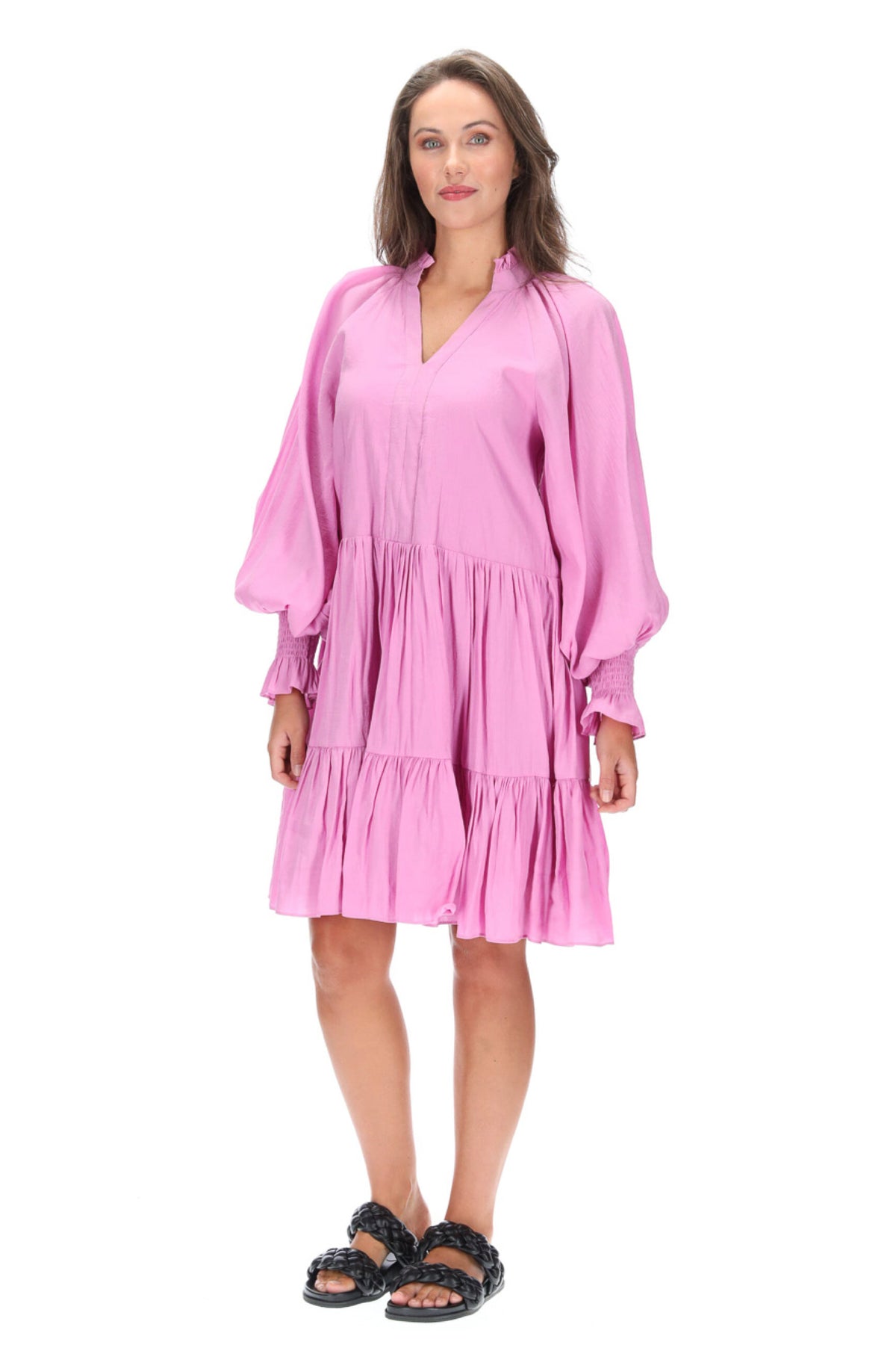 Alexia Floaty Dress Cotton Light Magenta