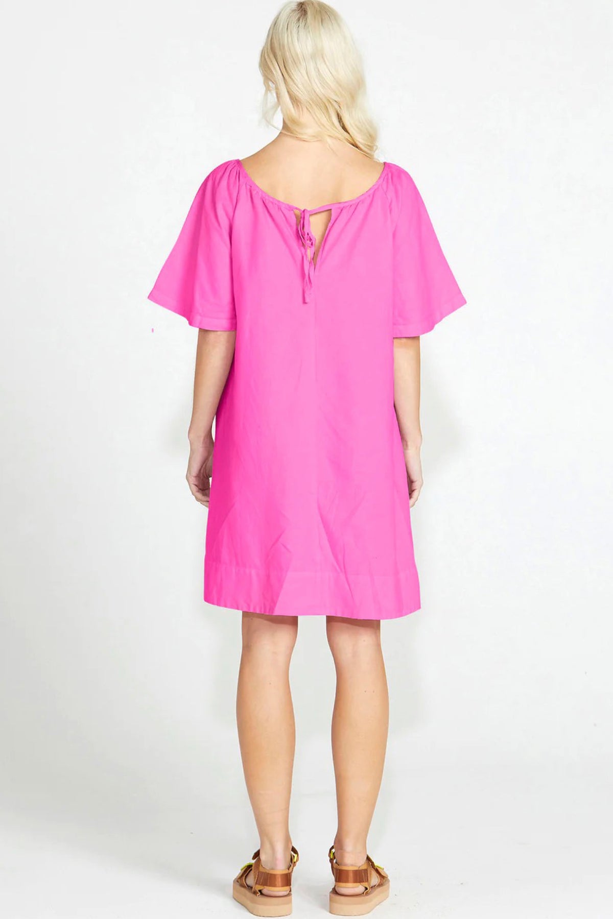 Aria Tie Back Mini Dress Pink