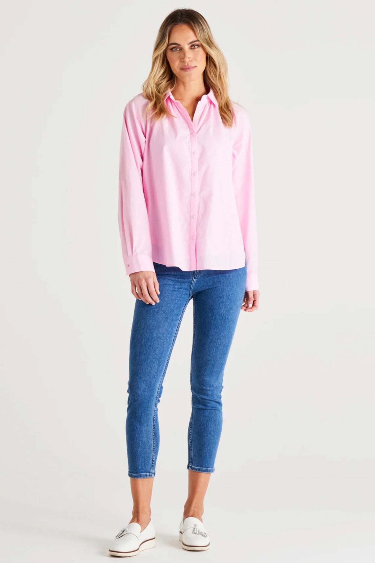 Jackie Cotton Blouse Blush Pink