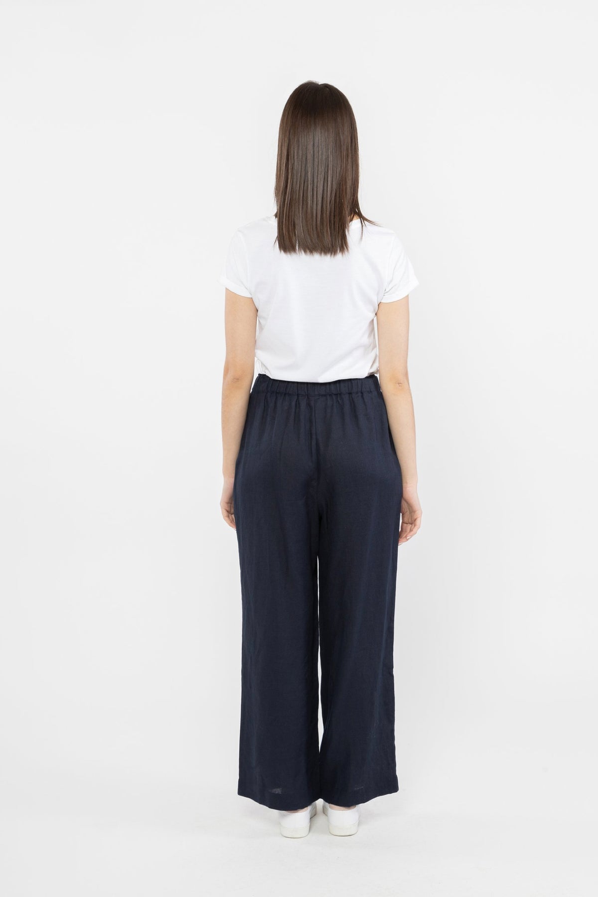 Curious Pant Navy Linen