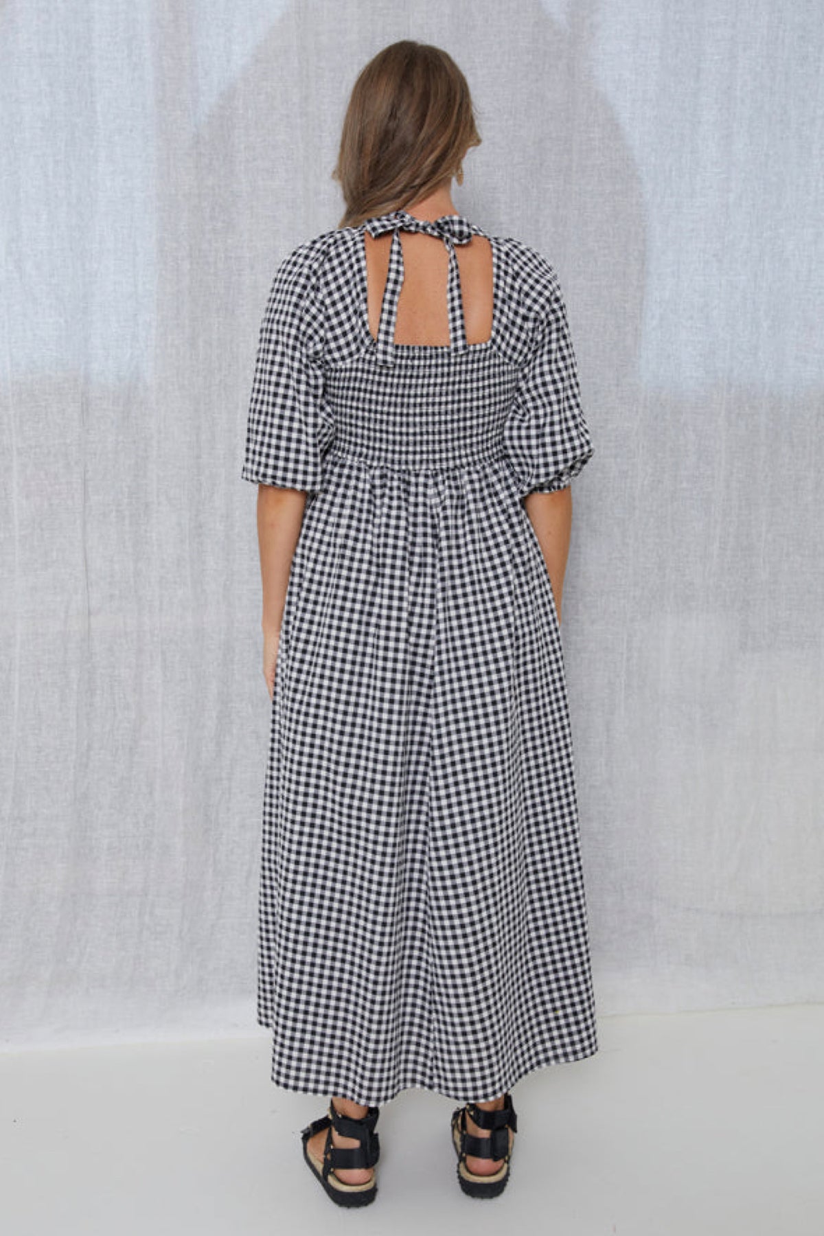 Sherry Dress Black/ White Gingham