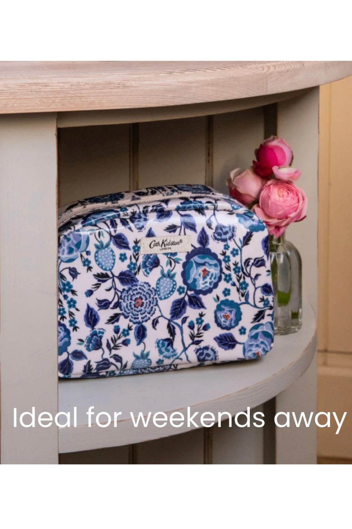 Cath Kidston Cosmetic Bag Navy Carnation Blue