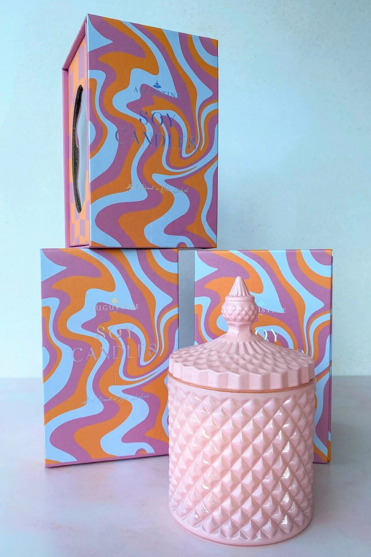 Small Pink Salted Caramel & Vanilla Candle