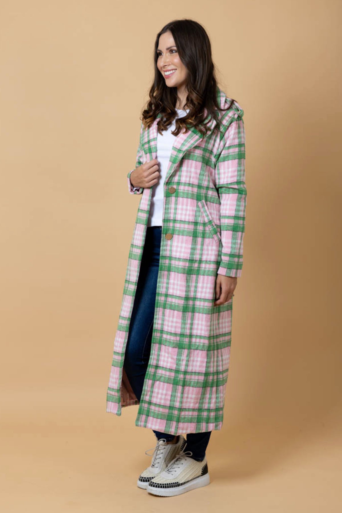 Gemma Coat Pink Tartan