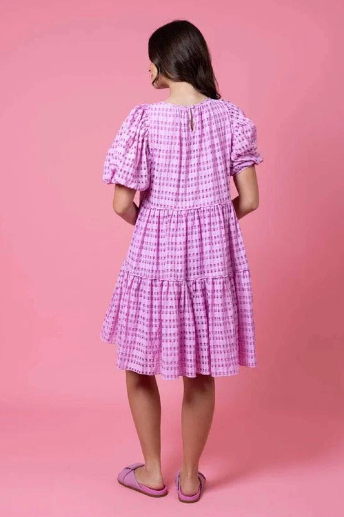 Brittany Dress Pink Check