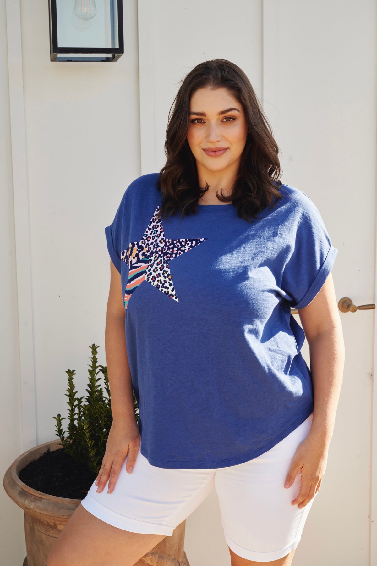 Hailey Short Sleeve Tee Navy Star