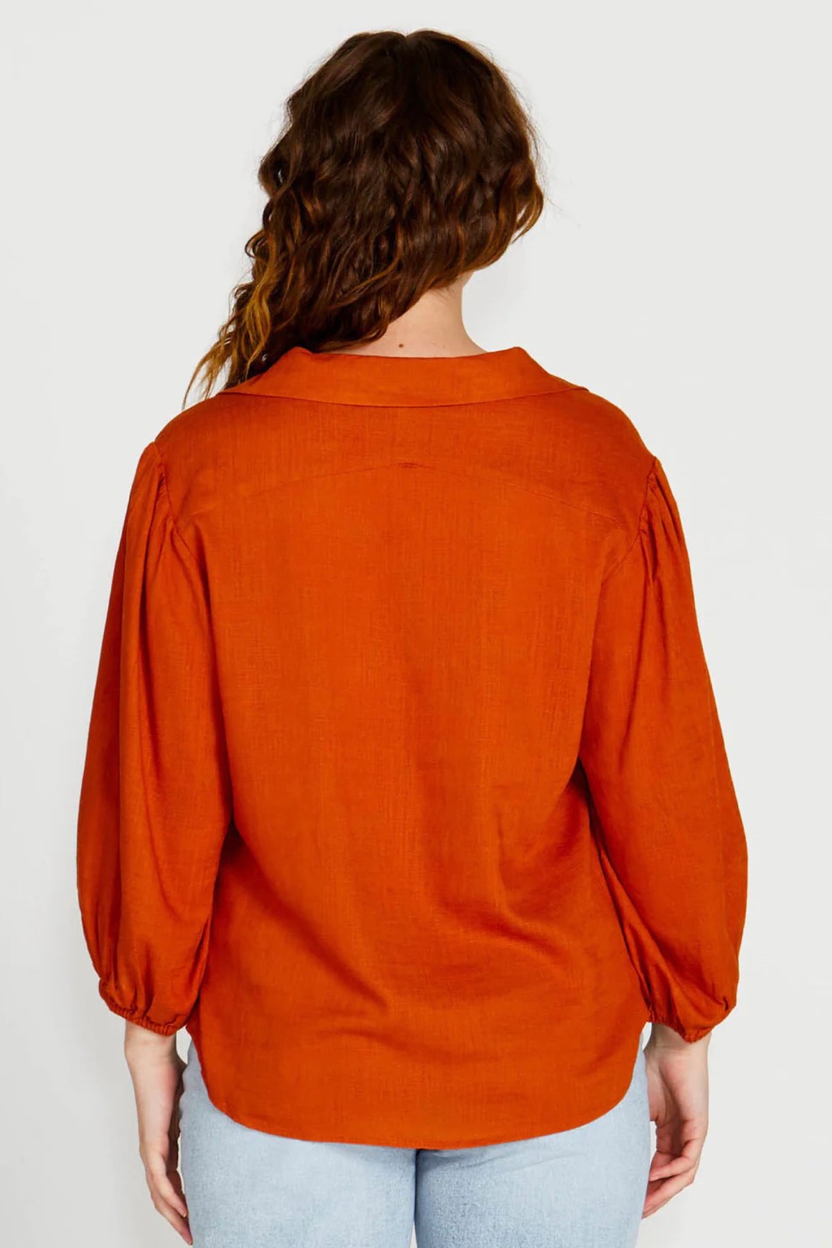 Francesca Relaxed Blouse Rust