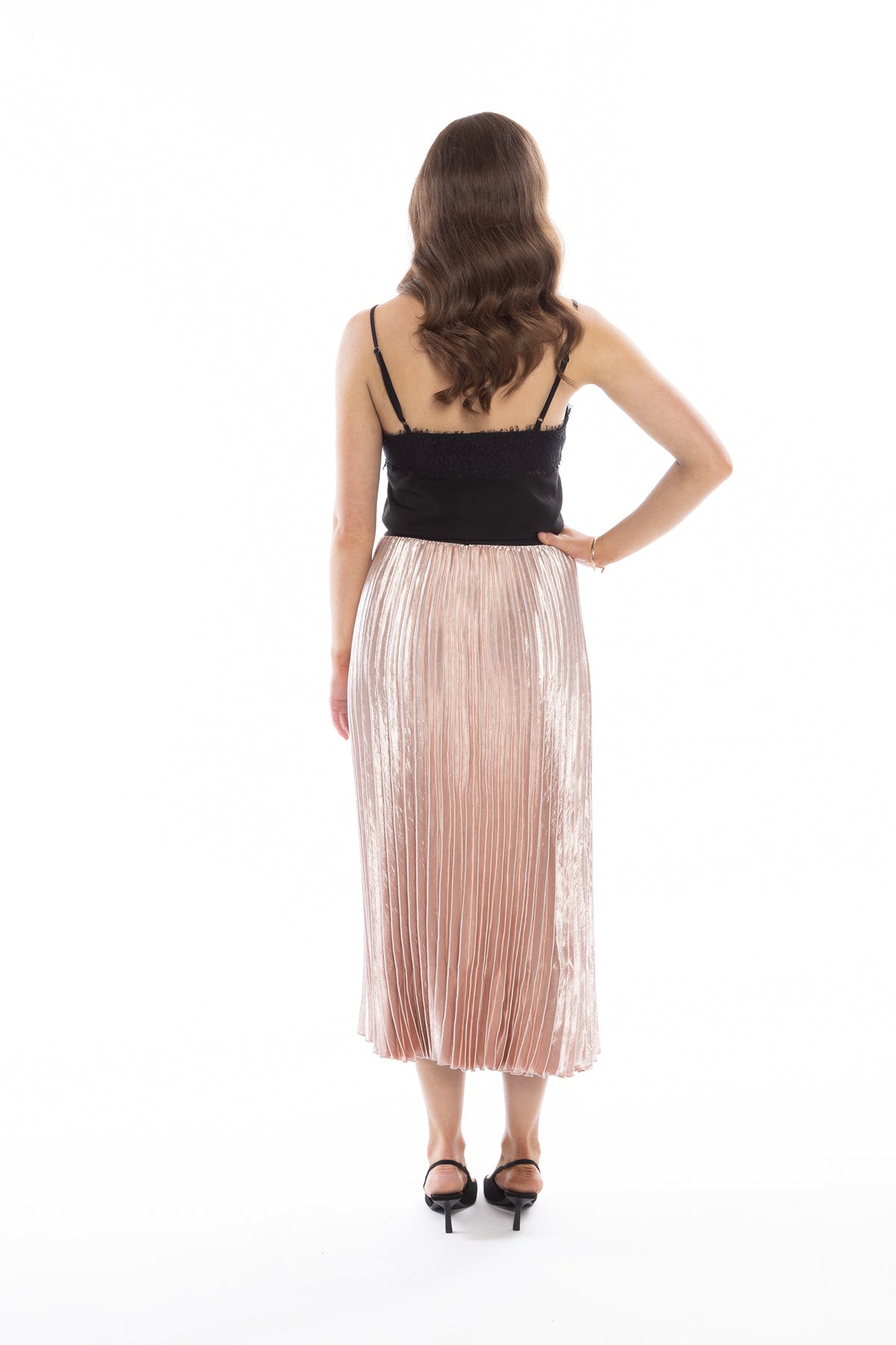 Sunray Pleated Skirt Rose Gold