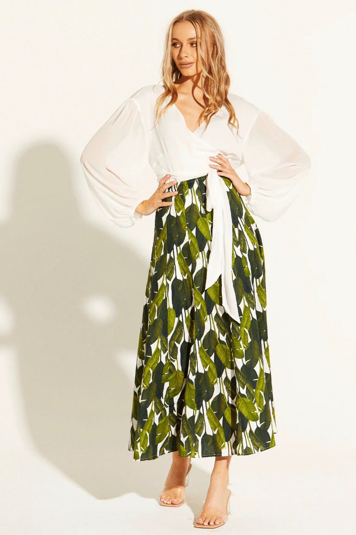 Storyteller Panel Skirt Leaf