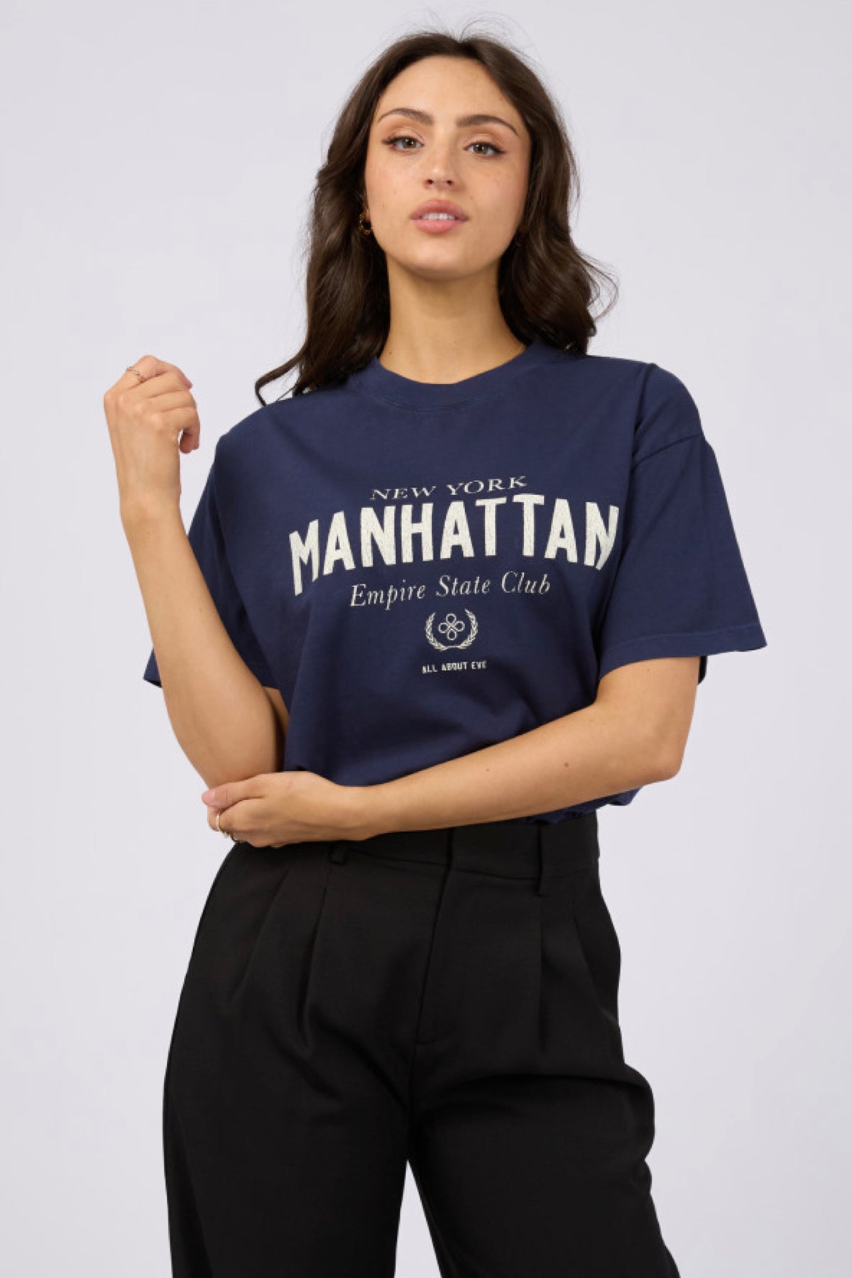 Manhattan Oversized Tee Navy