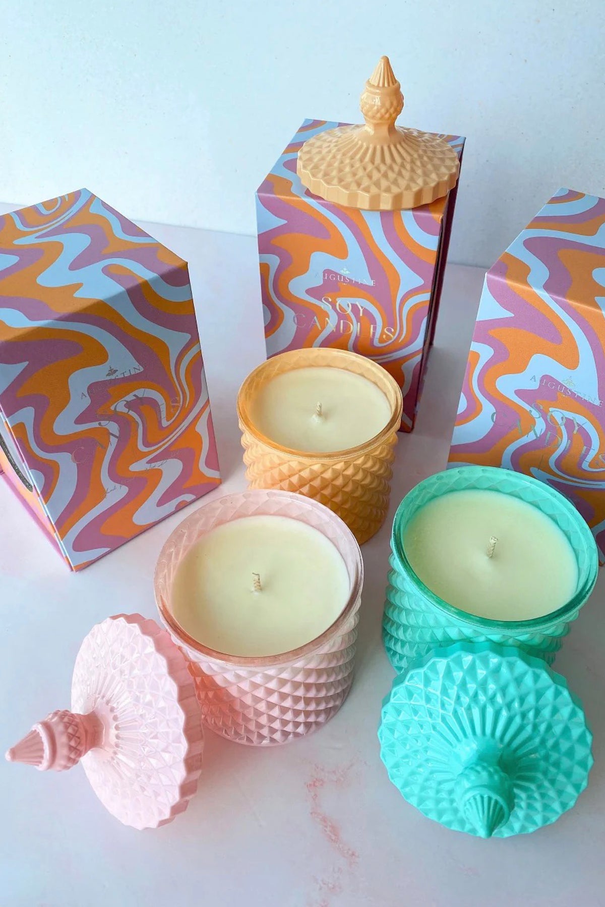 Small Pink Salted Caramel & Vanilla Candle