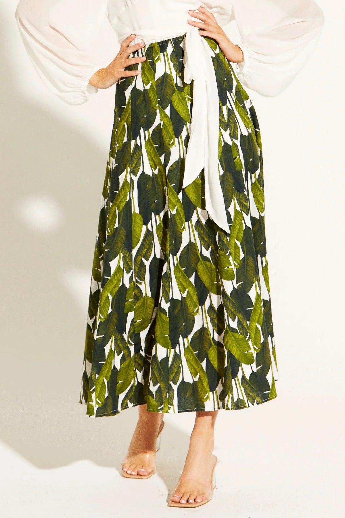 Storyteller Panel Skirt Leaf