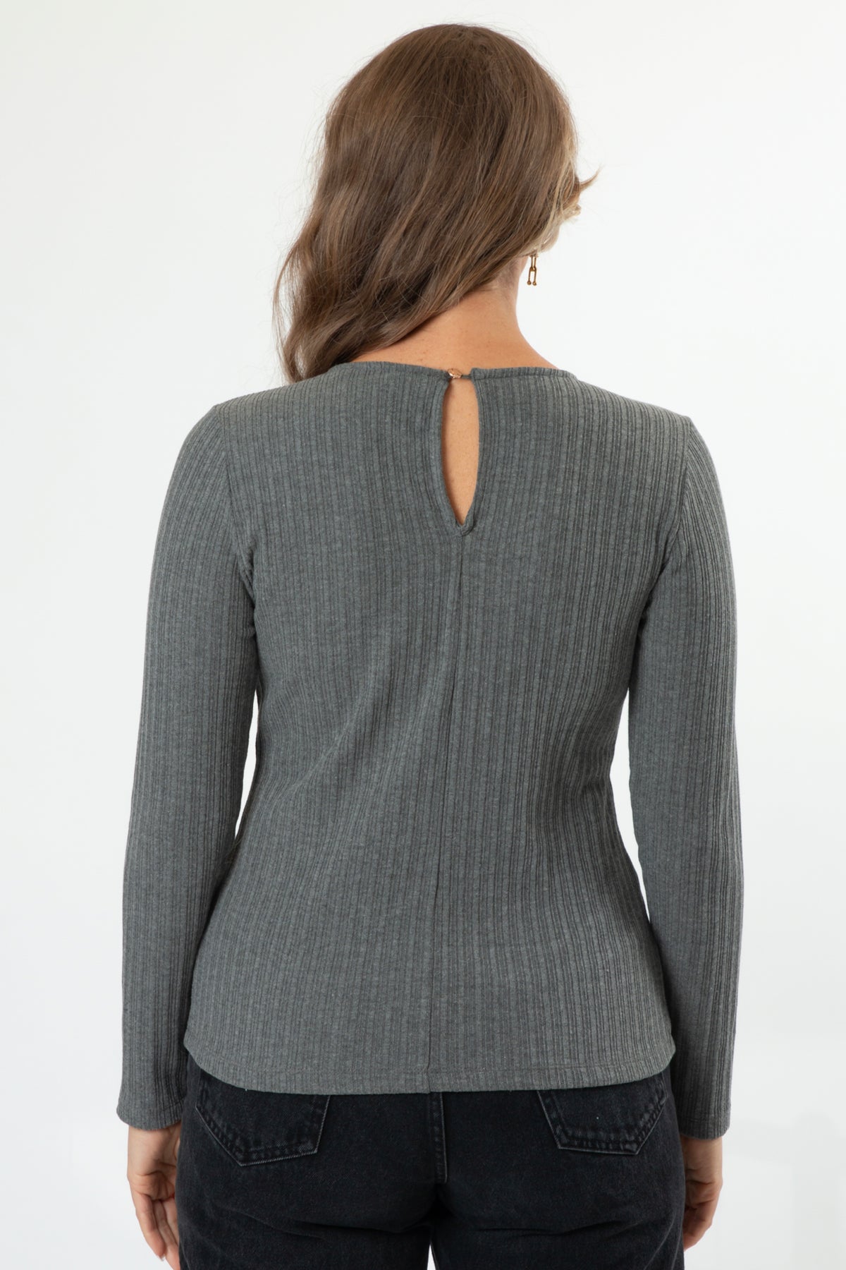 Holiday Top Grey