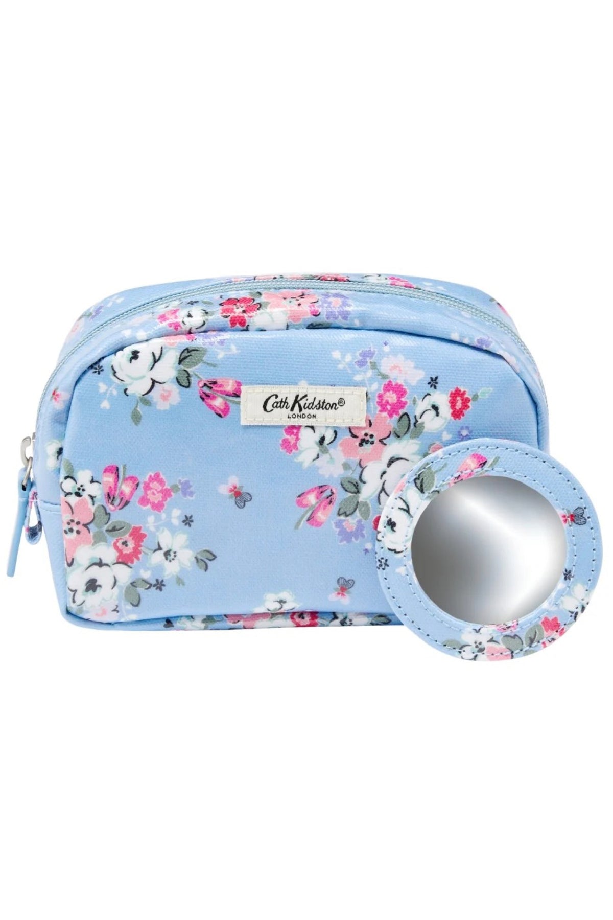 Cath Kidston Makeup Bag With Mirror Pale Blue With Flowers