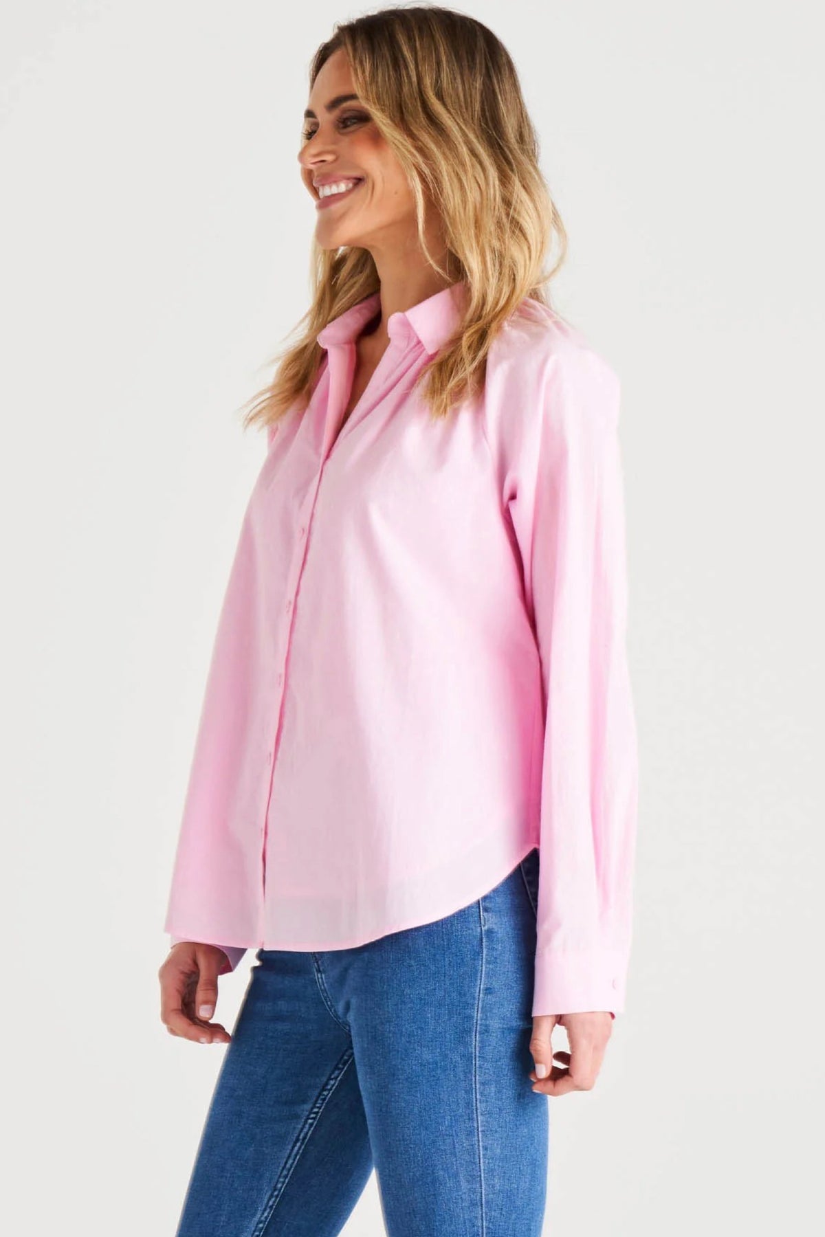 Jackie Cotton Blouse Blush Pink