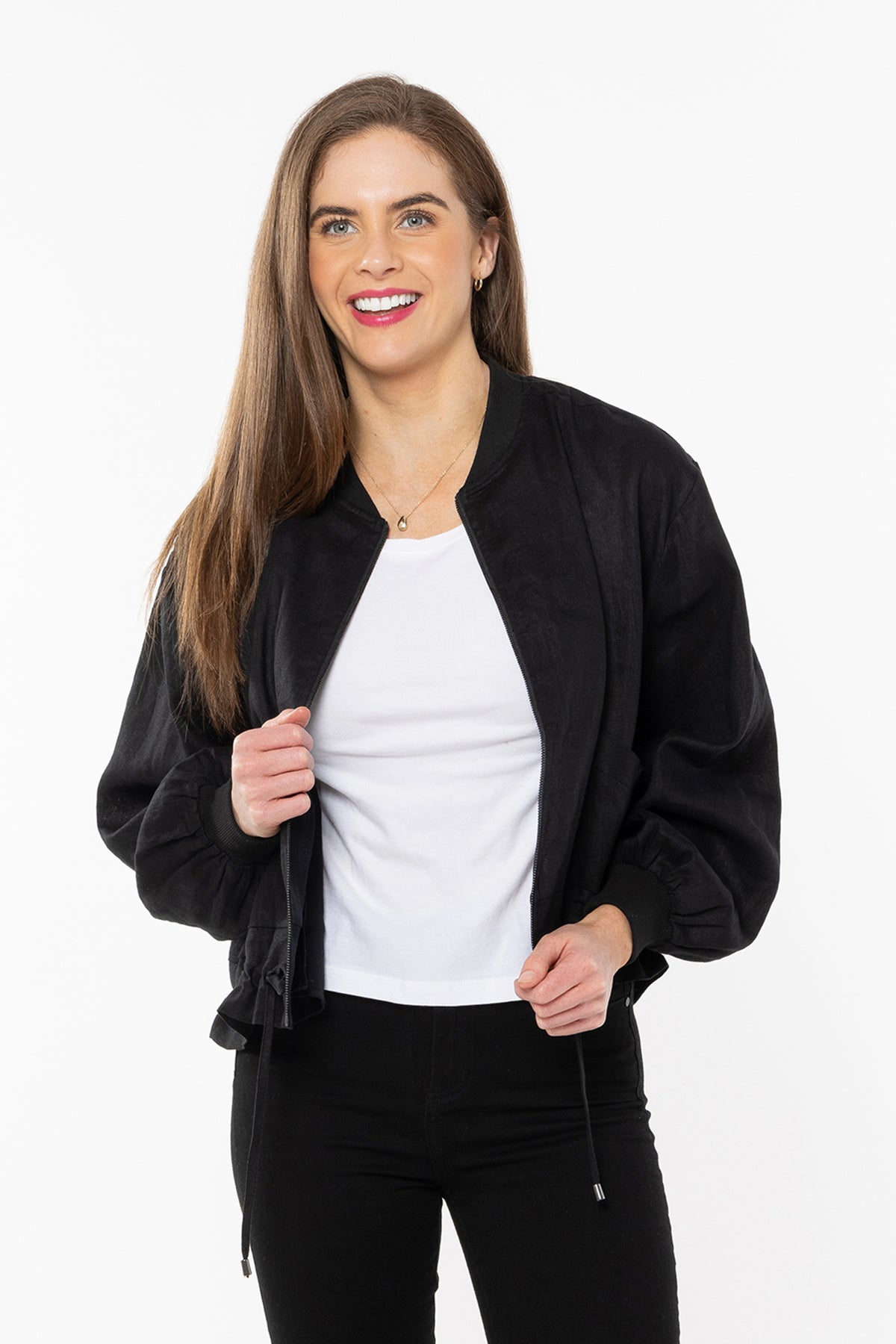 Keen Jacket Black Linen - EXCLUSIVE TO MINT