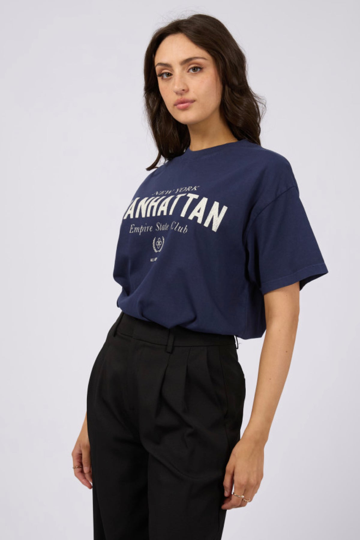 Manhattan Oversized Tee Navy