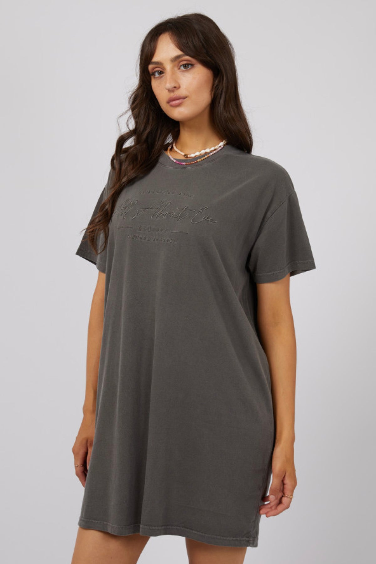 Classic Tee Dress Charcoal