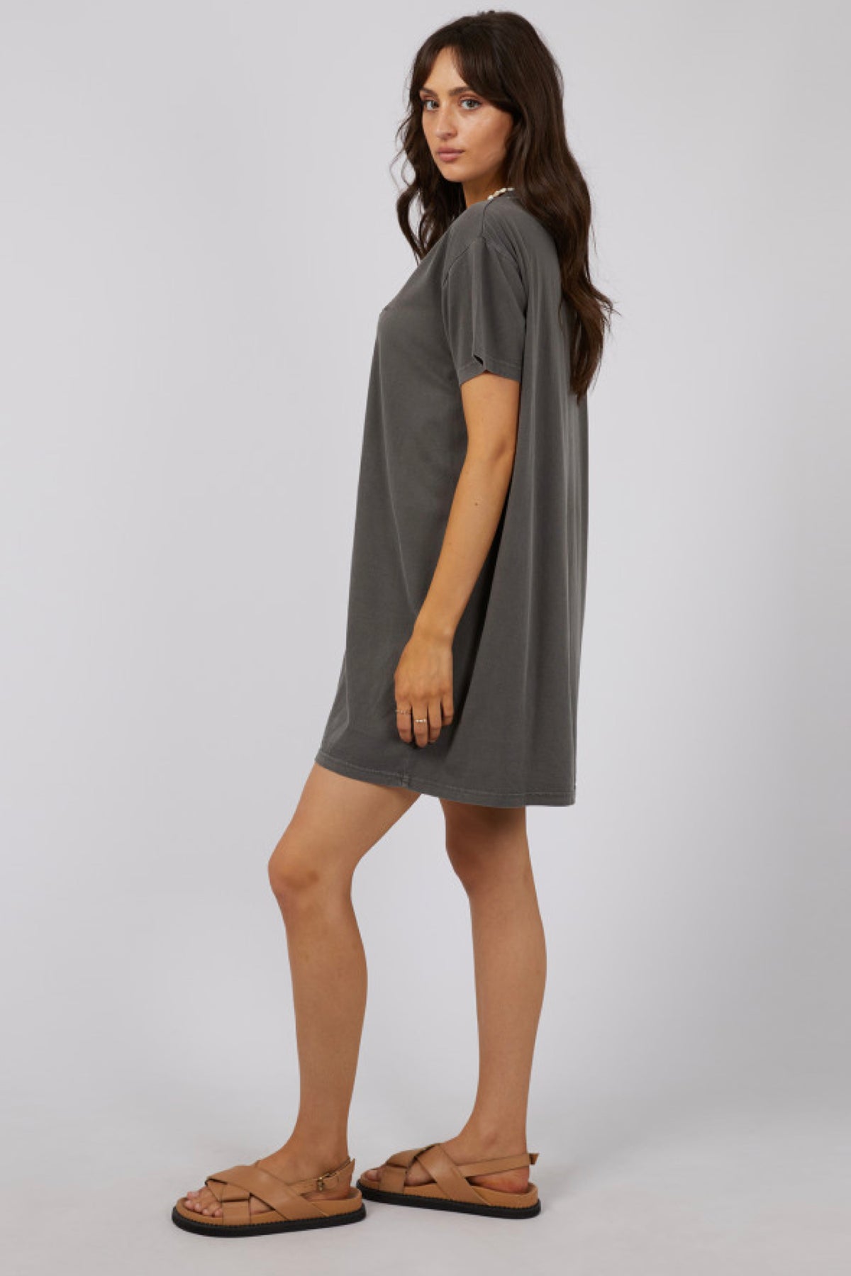 Classic Tee Dress Charcoal