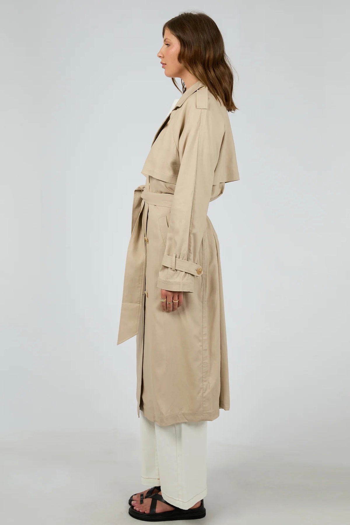 Toledo Trench Coat Bone