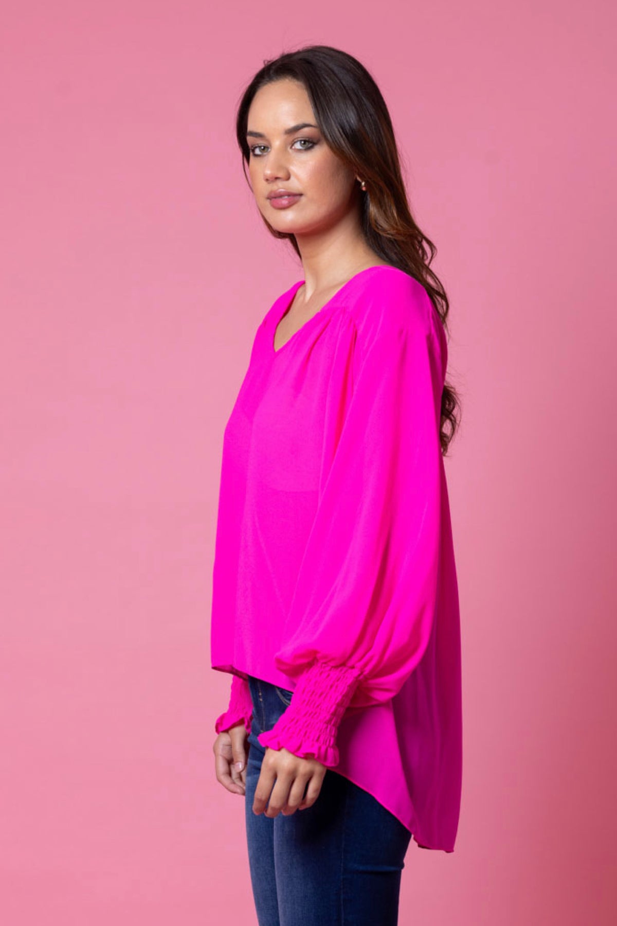 Charlotte Blouse Fluro Pink