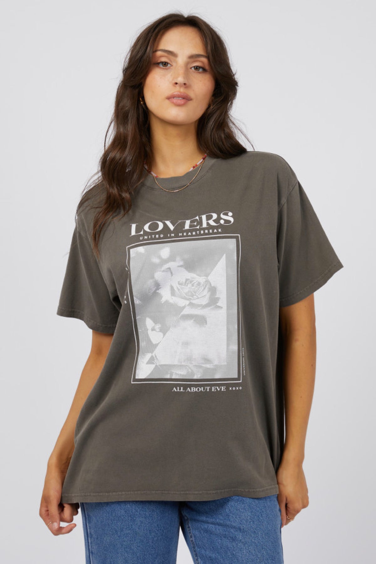 Lovers Oversized Tee Charcoal