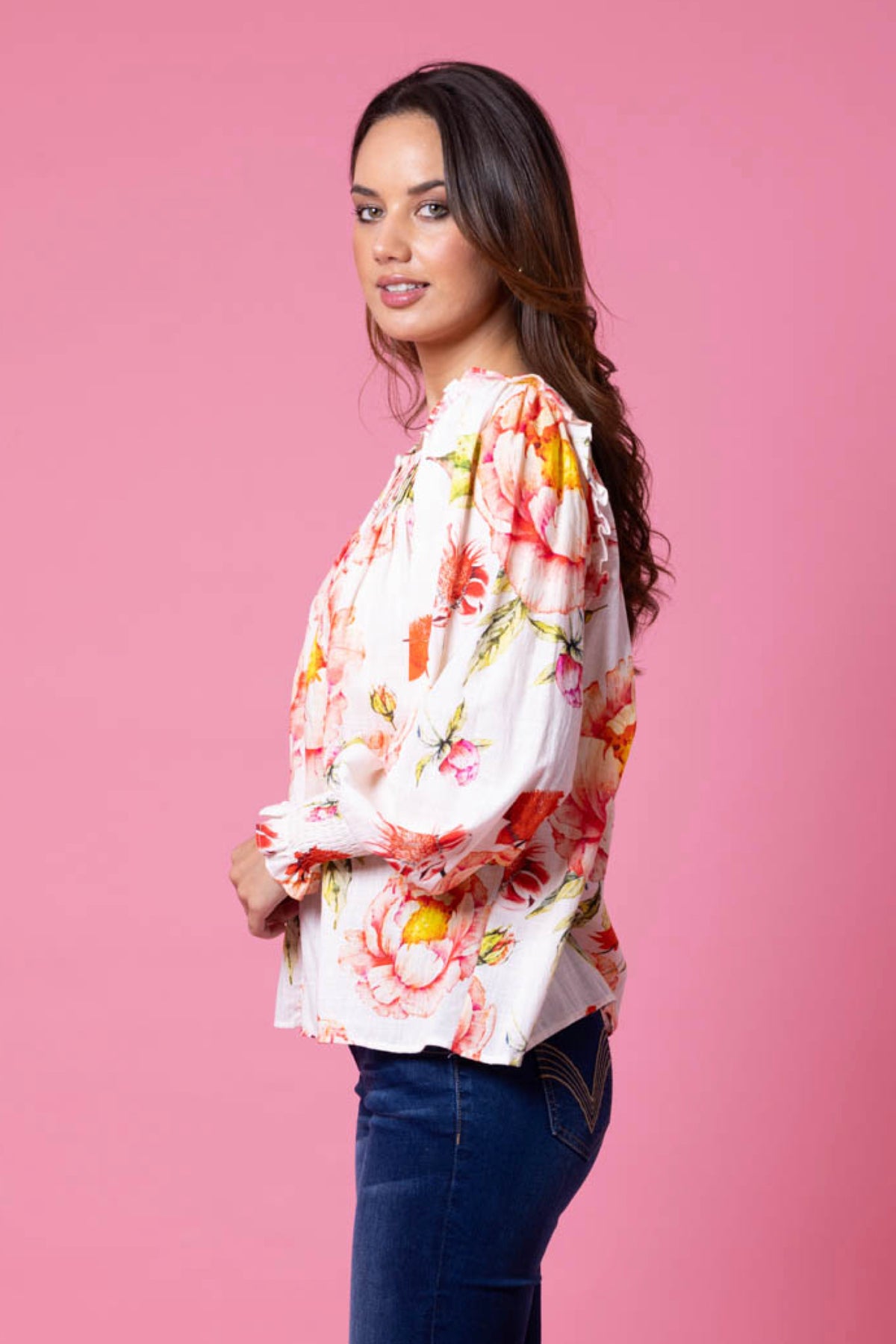 Priscilla Blouse Peony Peach