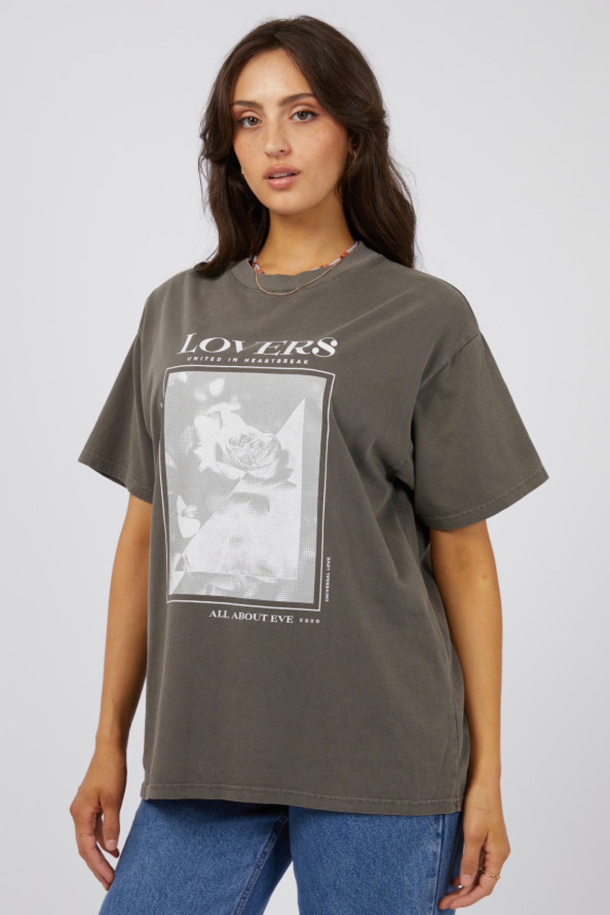 Lovers Oversized Tee Charcoal