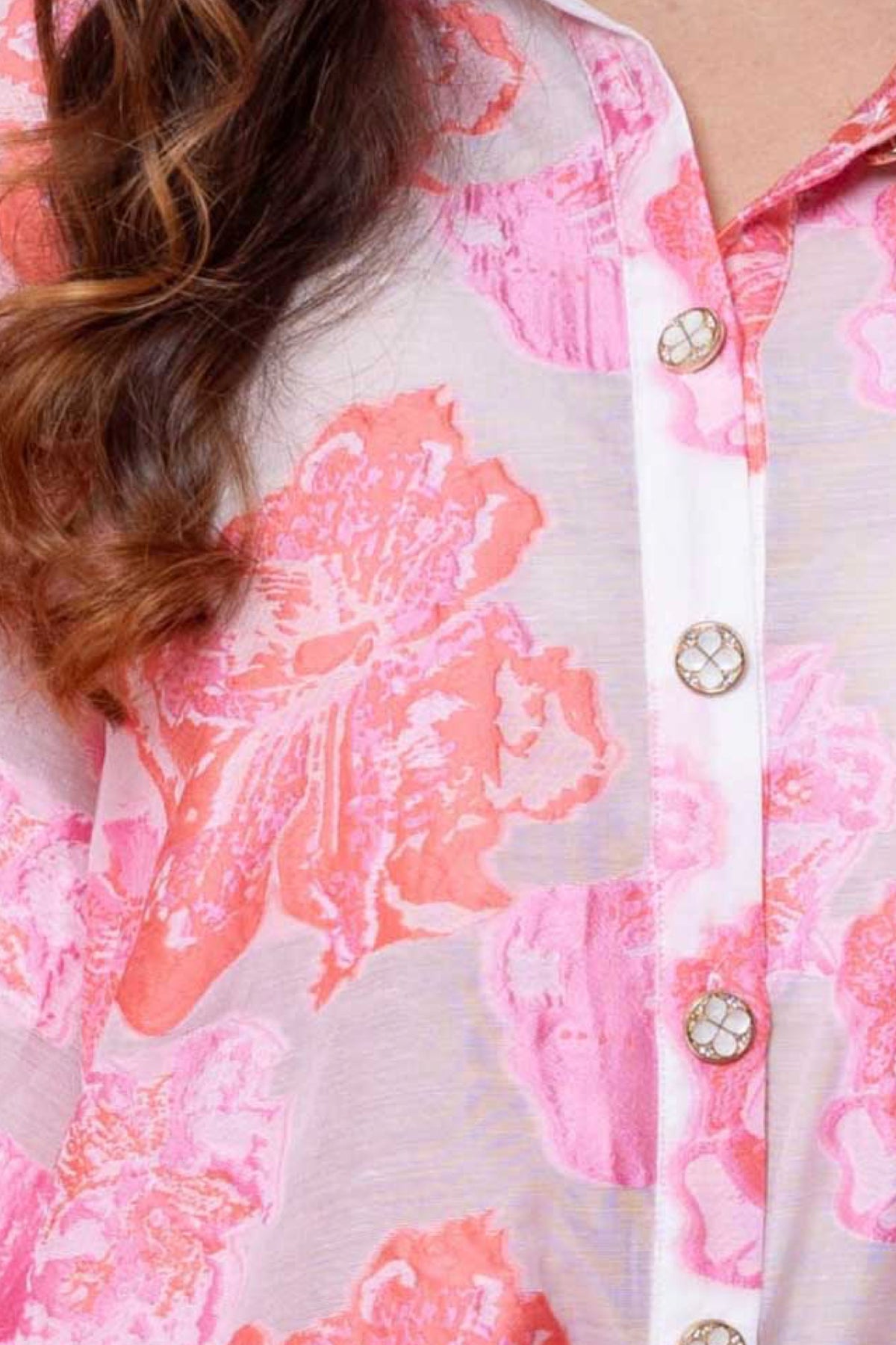 April Shirt Jacquard Pink