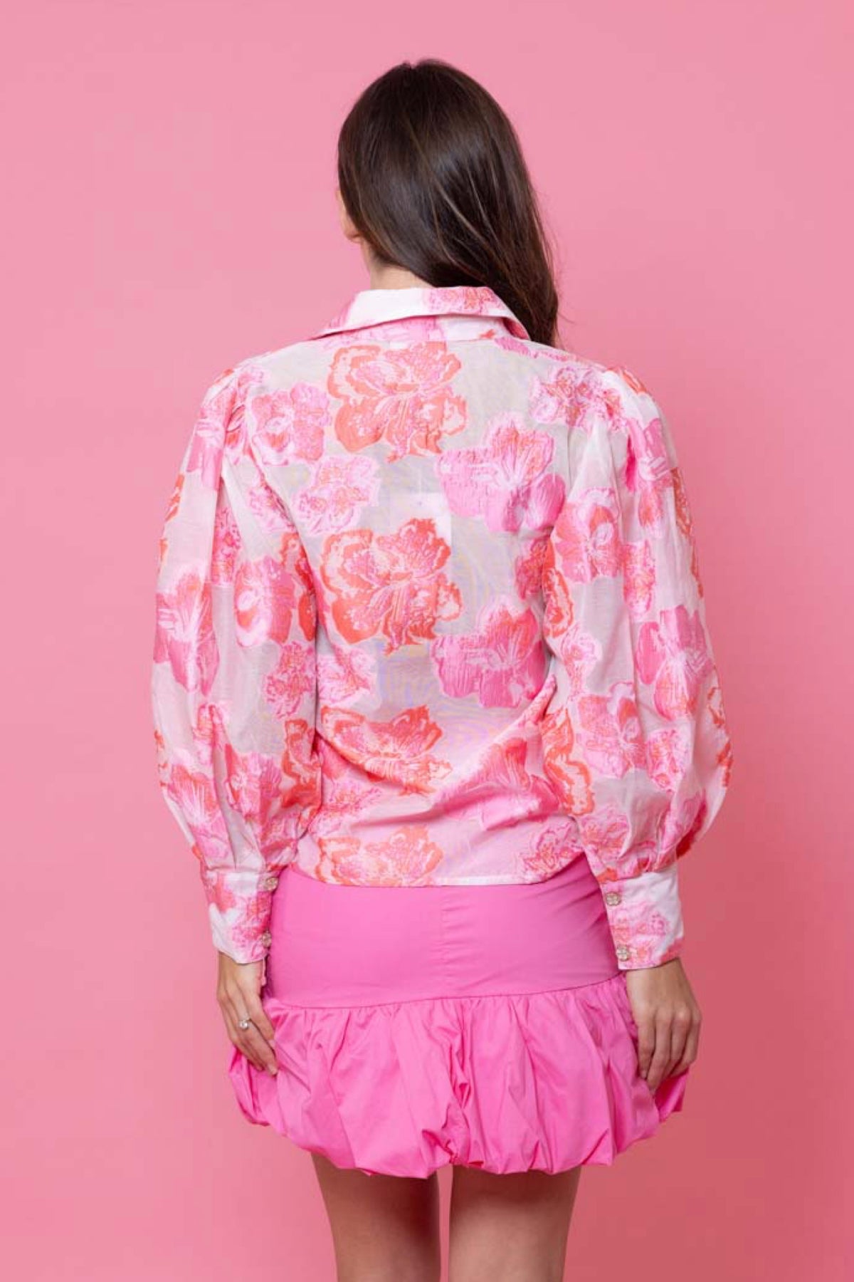 April Shirt Jacquard Pink