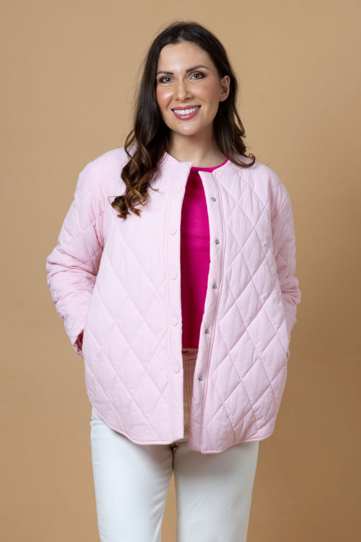 Stevie Quilted Jacket Pink