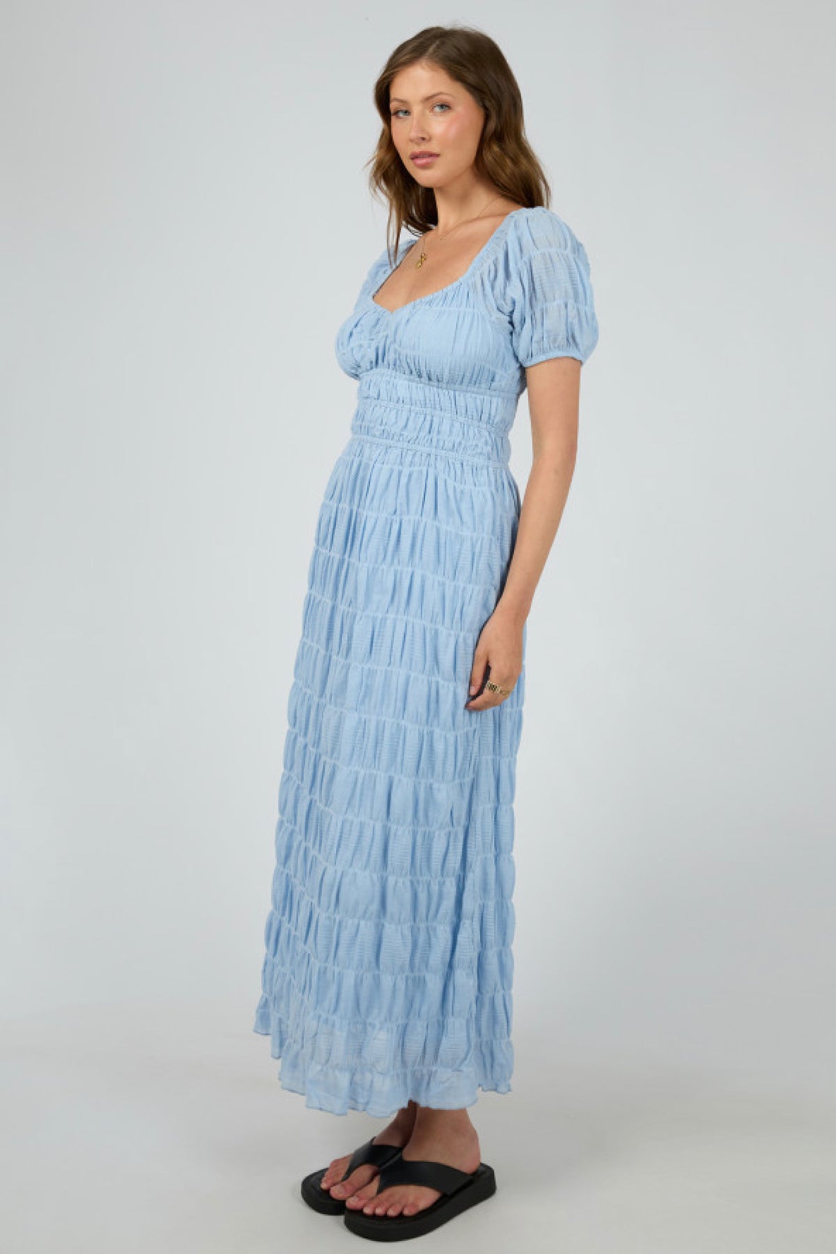 Maude Maxi Dress Ocean Blue