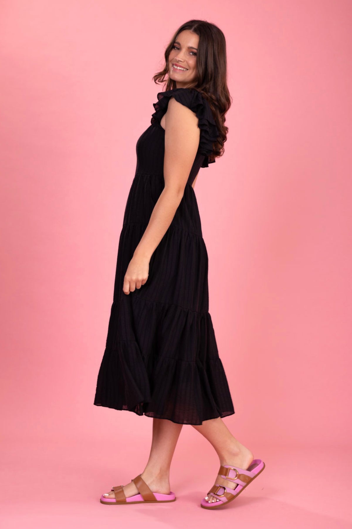 Sandy Midi Dress Black