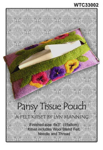 Pansy Tissue Pouch Felt Kitset