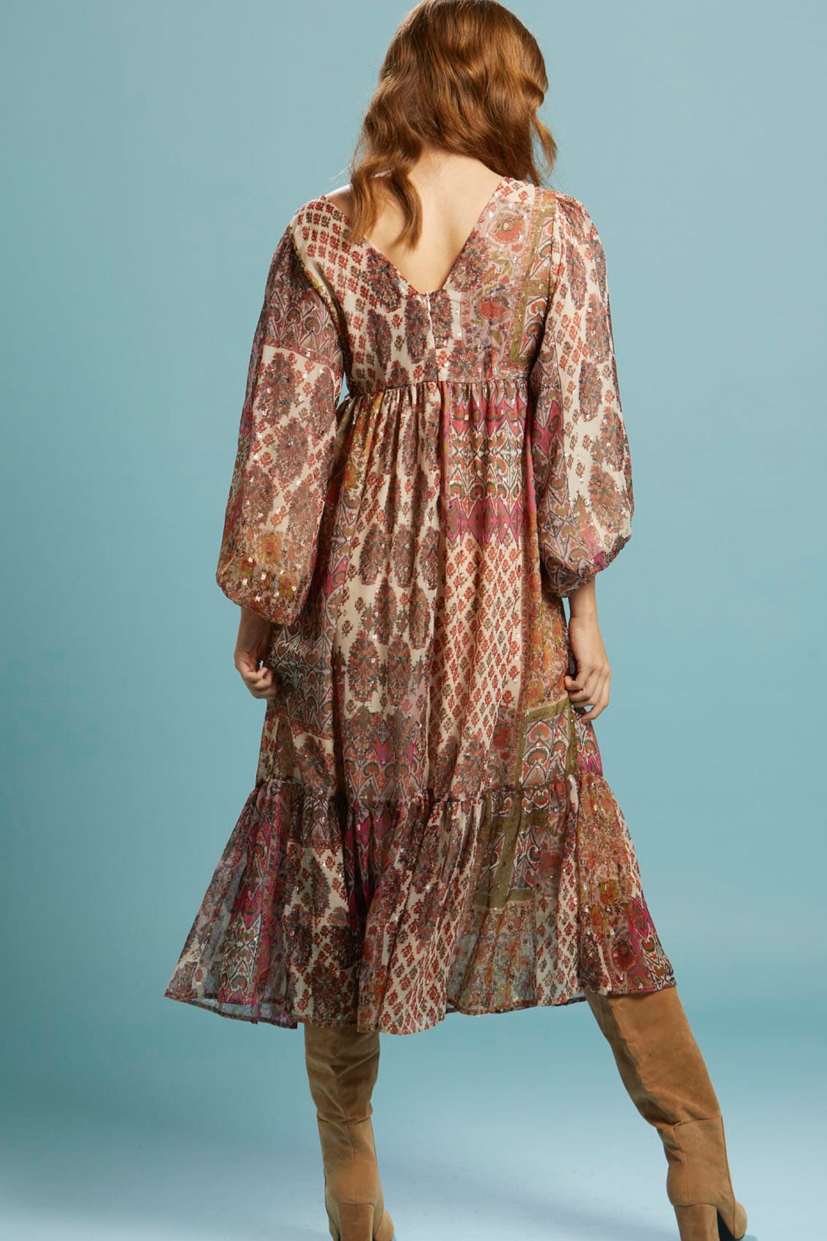 Be Loved Ballon Sleeve Maxi Dress Batik